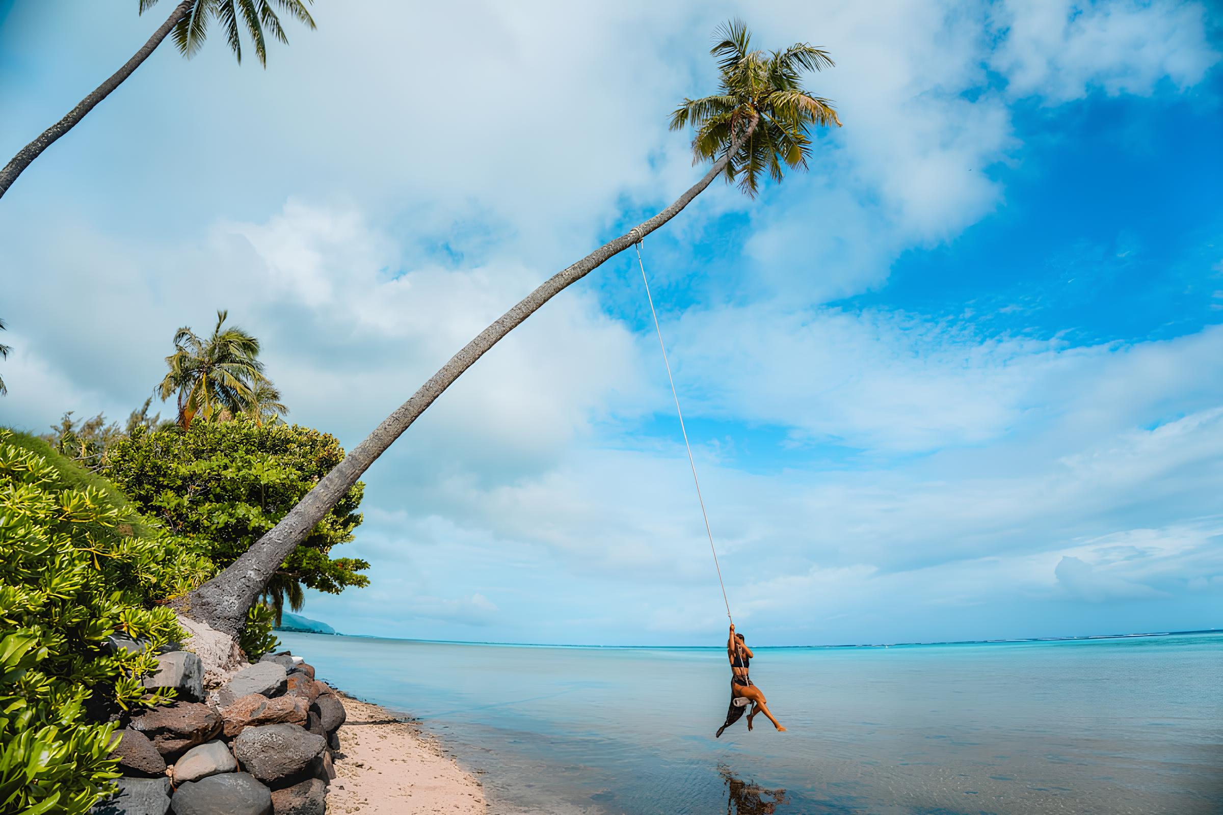 location villa moorea bord de mer