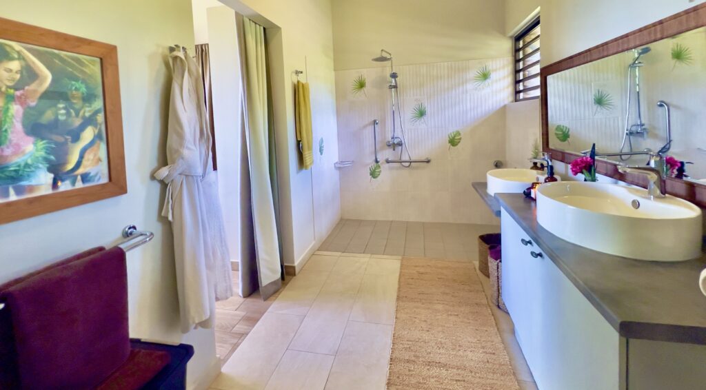 salle de bain villa moorea